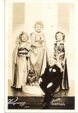 Rppc Postcard The Doll Family Circus And Sideshow