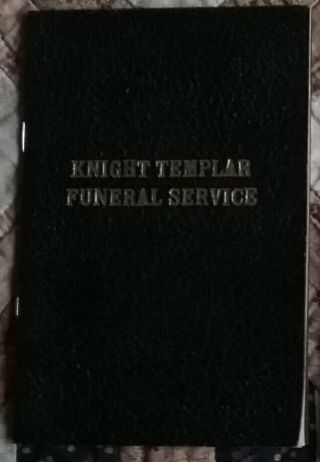 1931 Knights Templar Funeral Service Handbook