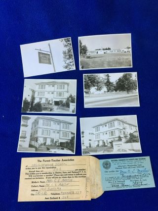 1940 Vintage Photos Membership Card Hagginwood Public School North Sacramento