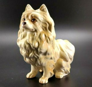 Ucagco Vintage Pomeranian Dog Porcelain Figurine Made In Japan