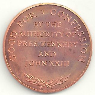 Anti John F.  Kennedy Medal In The Pope We Hope Catholic States of America 2