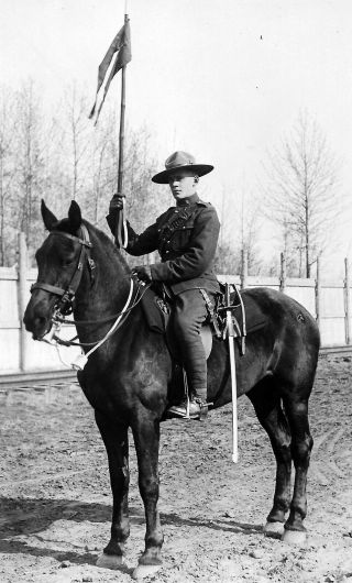 Rcmp Officer On Horseback - Photo Postcard - 1920s?