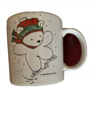 Vintage 1986 Santa Bear Dayton Hudson Christmas Coffee Mug Cup