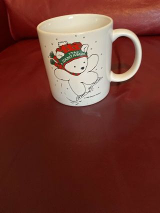Vintage 1986 Santa Bear Dayton Hudson Christmas Coffee Mug Cup 3