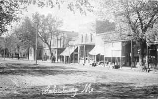 H41/ Salisbury Missouri Rppc Postcard 1908 Main St Stores Buildings