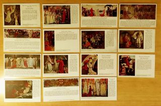 Set Of 15 Antique Postcards Abbey 