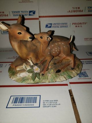 Masterpiece By Homco - Mother And Baby Deer