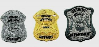 Police Patch City Of Detroit Michigan Set Of 3
