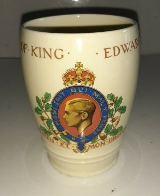 Hm King Edward Viii Commemorative 1937 Coronation Tankard Cup Rare