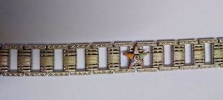 Vintage Order Of Eastern Star Mason Bracelet (cb - 5)