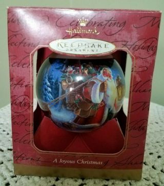 Hallmark Keepsake Ornament 1999 Glass Ball A Joyous Christmas