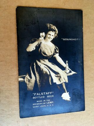 Falstaff Bottled Beer Lemp Brewery St Louis Missouri Advertising Postcard 2