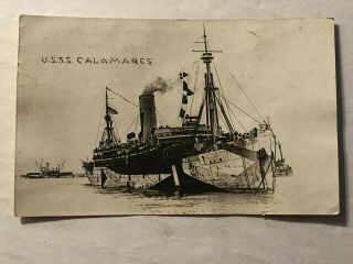 1918 Rppc Wwi U.  S.  S.  Calamares Transport Ship Packer - Martin Watervliet Ny Post