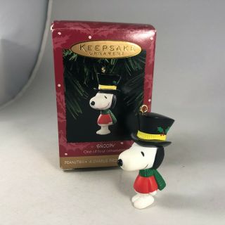 Hallmark Peanuts Charlie Brown Christmas Ornament - Snoopy In Hat -
