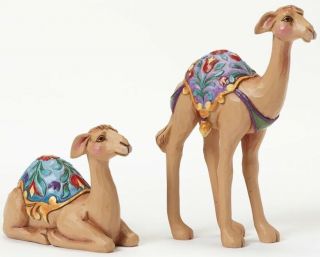 Jim Shore Heartwood Creek Set Of 2 Mini Dromedary Camel Figurines Nativity