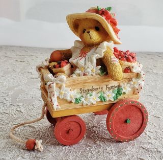 Cherished Teddies Figurine I Picked The Beary Best Strawberry Wagon Box Enesco