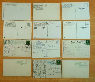 12 Postcards All from BREWER Maine Motels WOLLEY ' S Cabins Holyoke St Eastern Mfg 3