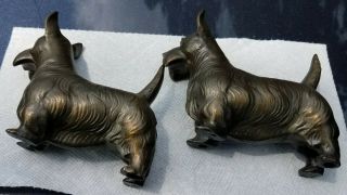 Scottish Terrier Dogs Book Ends Gold Color Gilt Bronze? Alfred Cheney Johnston 3