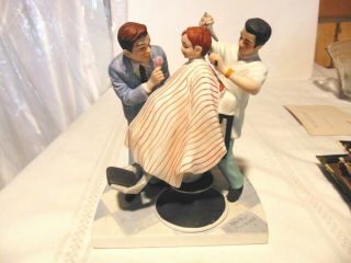 1979 Norman Rockwell " First Haircut " Figurine