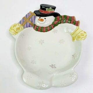 Fitz And Floyd Classic Snowman Plate
