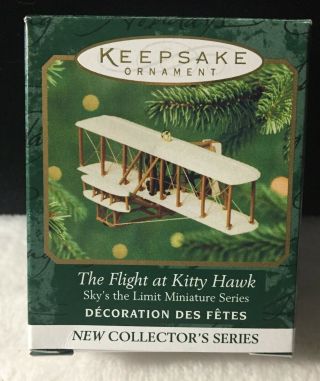 2001 Hallmark Miniature Ornament The Flight At Kitty Hawk Sky 