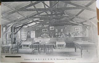 France Canteen Of C.  E.  S.  I & C.  E.  M.  S Recreation Hut Wwi - Posted 1918
