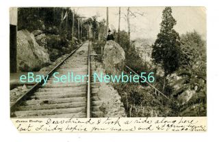 Easton Pa - View Of Trolley Track Above City - Postcard