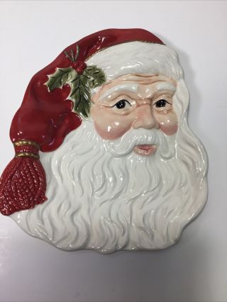 Fitz And Floyd Vintage Christmas Santa Candy,  Cookie,  Canapé,  Nut,  Wall Hanging