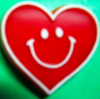 Vintage Hallmark Smiley Face Red Heart Valentine Lapel Pin (v1)