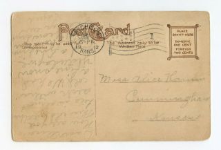 Postcard Wells Asylum Atchison Kansas Standard View Card 2