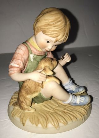Lenox Days Of The Week Porcelain Figurine Friday’s Child Boy With Dog
