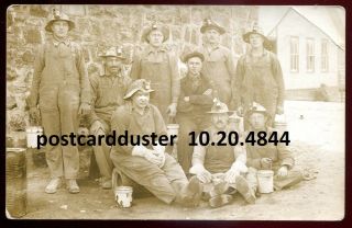 4844 - Northern Ontario 1910s Inscribed Creighton Miners.  Real Photo Postcard