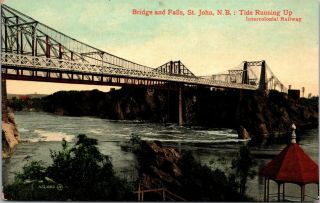 Rail Road Intercolonial Railway Bridge In St.  John,  Brunswick Postcard