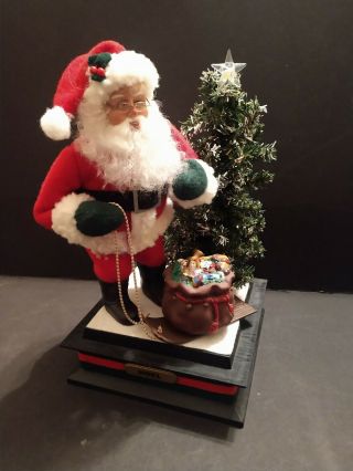 1993 Holiday Creations " Noel " Musical Santa Claus,  Light Up Tree Holiday Scene