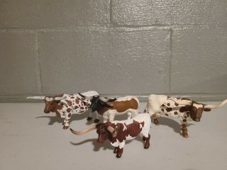 Schleich Long Horn Cow And Bull