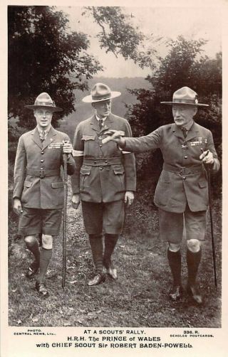 Robert Baden - Powell Boy Scout Founder With Prince Of Wales Real Photo Pc 1907 - 20