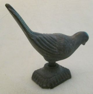 Vintage Antique Cast Iron Bird - on Base 2