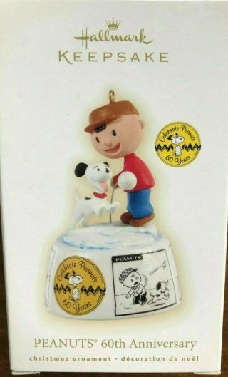 2009 Peanuts 60th Anniversary Hallmark Keepsake Snoopy Ornament