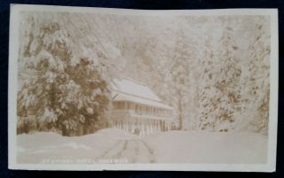 Sentinal Hotel In Winter Yosemite National Park Ca California Rppc 1920s