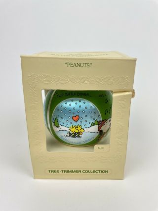 1980 Hallmark Peanuts Snoopy Satin Ball Ornament The 12 Days Of Christmas