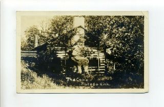 Baroda Mi Berrien County Rppc Photo Postcard,  The Cabin,  Miller House
