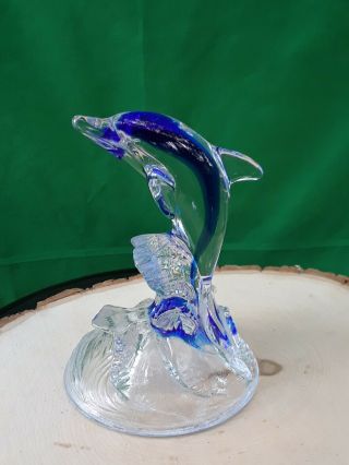Glass Dolphin Crystal D 