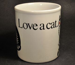 Kiln Craft B.  Kliban Love A Cat Coffee Mug Staffordshire Potteries Kitty Kissed 2