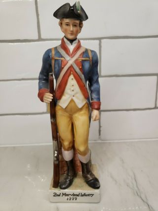 Andrea By Sadek 8 1/2 " Maryland 2nd Infantry 1777 Revolutionary Soldier Figurine