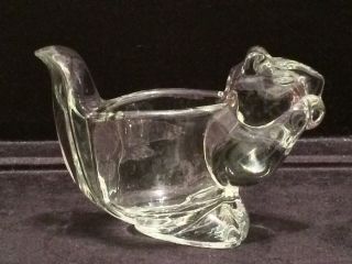 Vintage Avon Glass Squirrel Candle Holder - 3 1/8 " Tall X 4 3/4 " Long