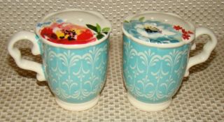 The Pioneer Woman Floral Melody Salt & Pepper Shakers - Teacup Scallop Design