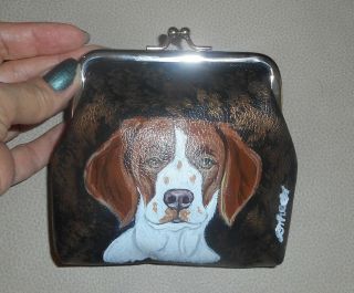 Brittany Spaniel Dog Leather Clutch Coin Purse Mini Wallet For Women Girls Vegan