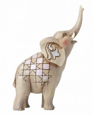 Jim Shore Heartwood Creek Miniature Elephant With Raised Trunk Figurine 4055059
