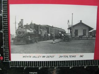 Jayton Texas Wichita Valley Railroad Depot Locomotive Passenger Train Rppc Photo