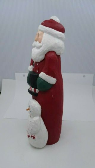 EDDIE WALKER Santa Holding Top Hat with Snowman 2
